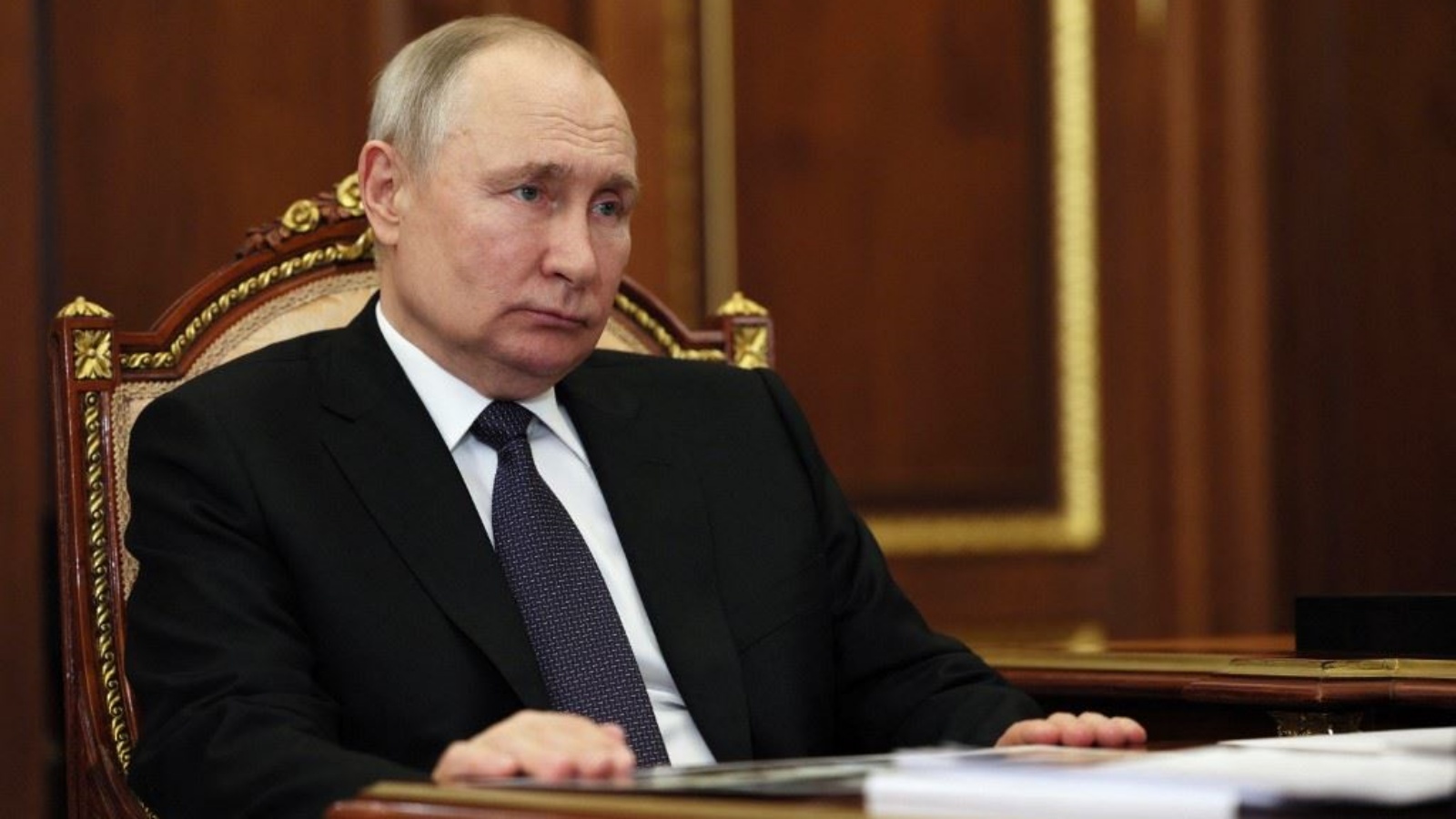 بوتين ملتقياً رئيس جمهورية الأدمرت في الكرملين بموسكو 10 يوليو 2023