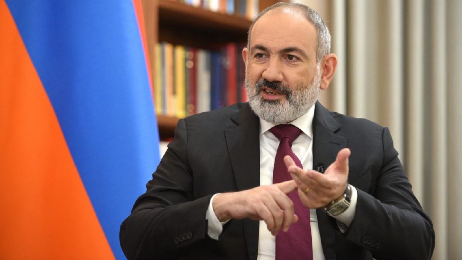 باشينيان خلال مقابلة مع وكالة فرانس برس في يريفان 21 يوليو 2023