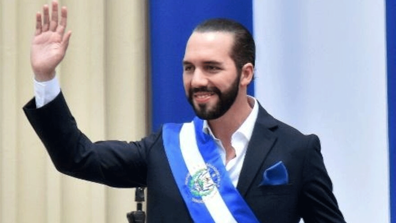 الرئيس السلفادوري نجيب بوكيلة يوم توليه مهامه في الأول من حزيران/يونيو 2019