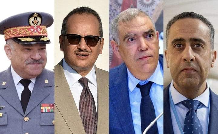 كبار الامنيين المغاربة :عبد اللطيف الحموشي وعبر الوافي لفتيت ،ومحمد ياسين المنصوري ، والفريق أول محمد حرمو