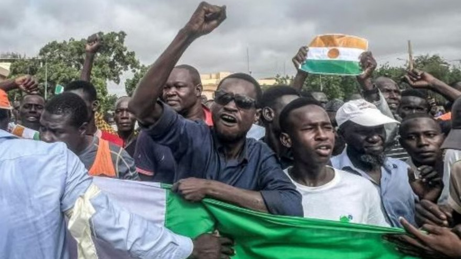 من تظاهرة في ذكرى الاستقلال في العاصمة النيجرية نيامي في 3 أغسطس 2023