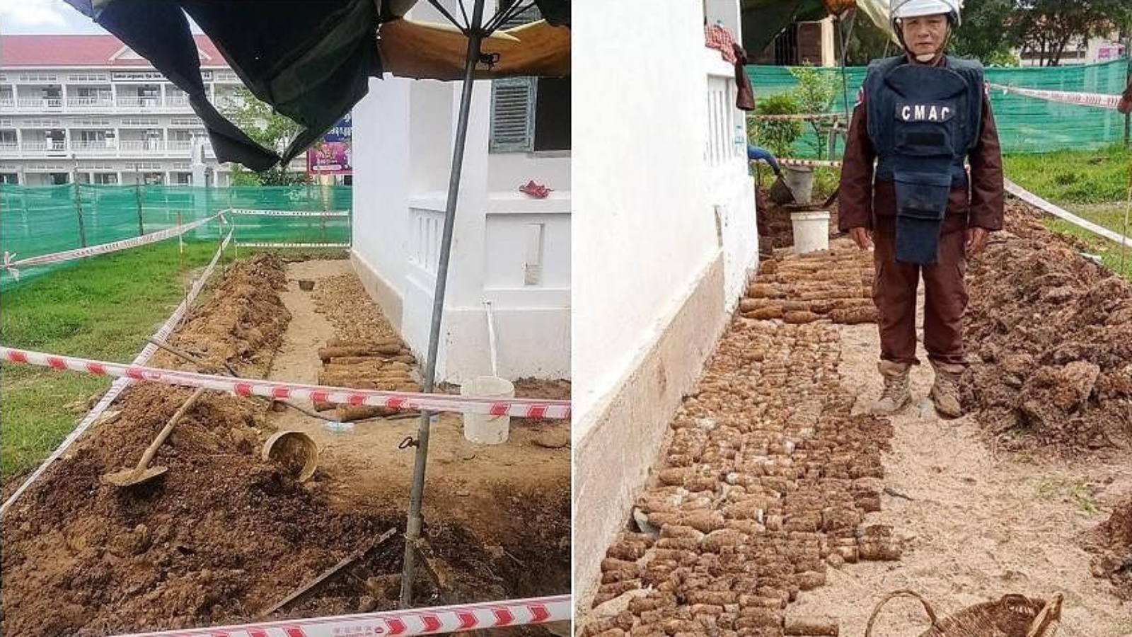 خبراء إزالة الألغام يكتشفون أكثر من 2000 متفجرة داخل أراضي مدرسة ثانوية في مقاطعة كراتي على مدار ثلاثة أيام