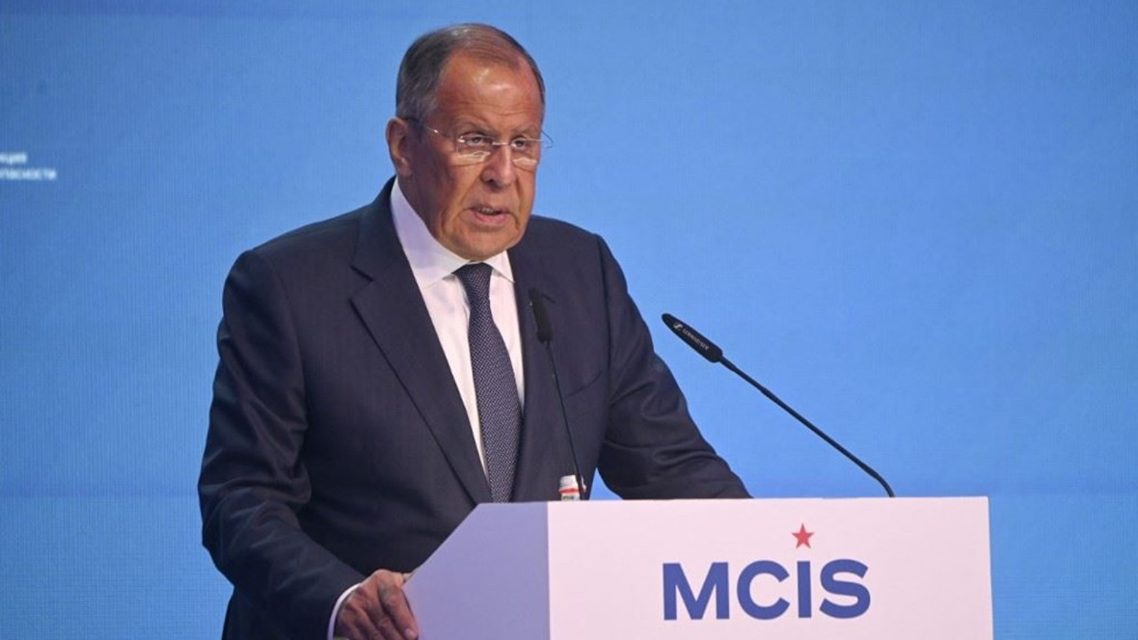 لافروف يلقي كلمة خلال مؤتمر موسكو حول الأمن الدولي في كوبينكا بضواحي موسكو 15 أغسطس 2023