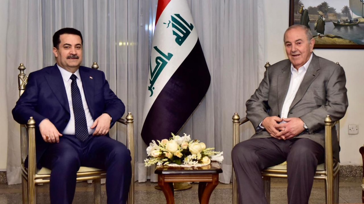 علاوي مجتمعا مع السوداني في 30 كانون الثاني يناير 2023 (مكتبه)