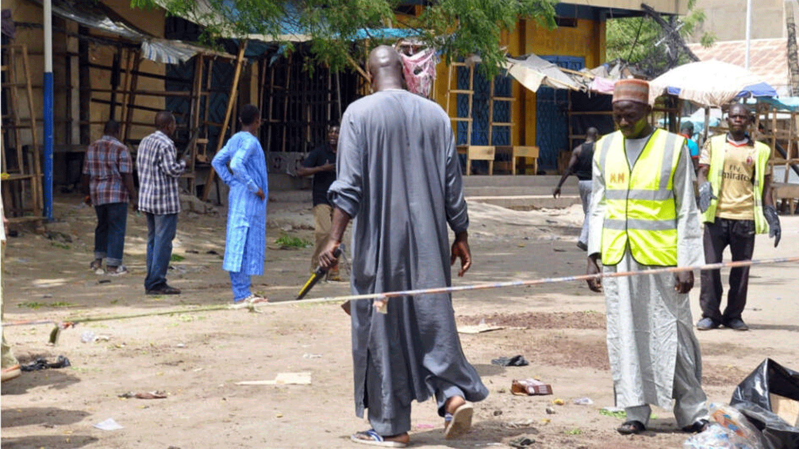 لقطة أرشيفية من انفجار قرب مسجد في نيجيريا