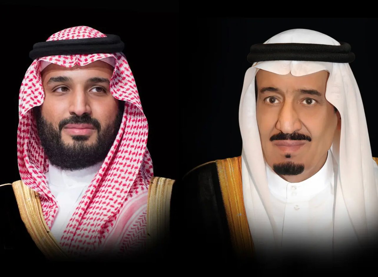 خادم الحرمين الشريفين الملك سلمان بن عبد العزيز آل سعود والأمير محمد بن سلمان بن عبدالعزيز آل سعود ولي العهد، رئيس مجلس الوزراء