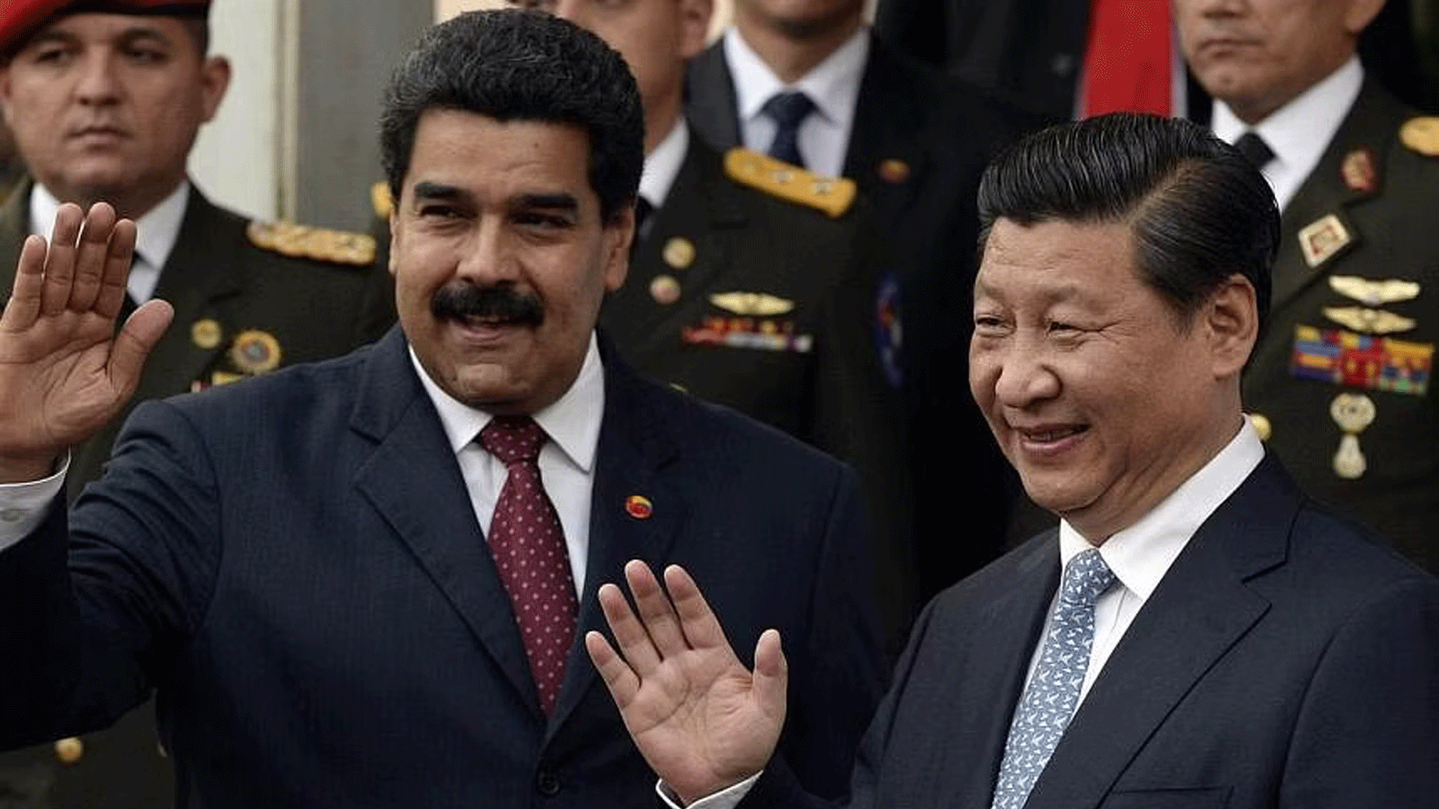 الرئيسان الصيني والفنزويلي في صورة أرشيفية