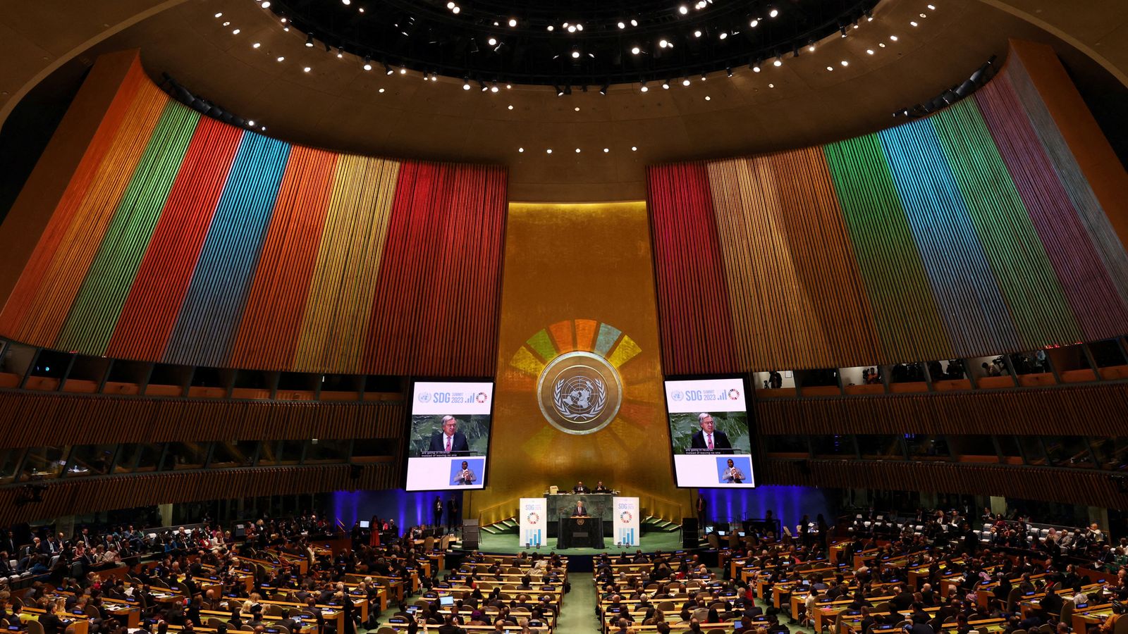 صورة لزينة مؤتمر التنمية الدولية المستدامة في الأمم المتحدة