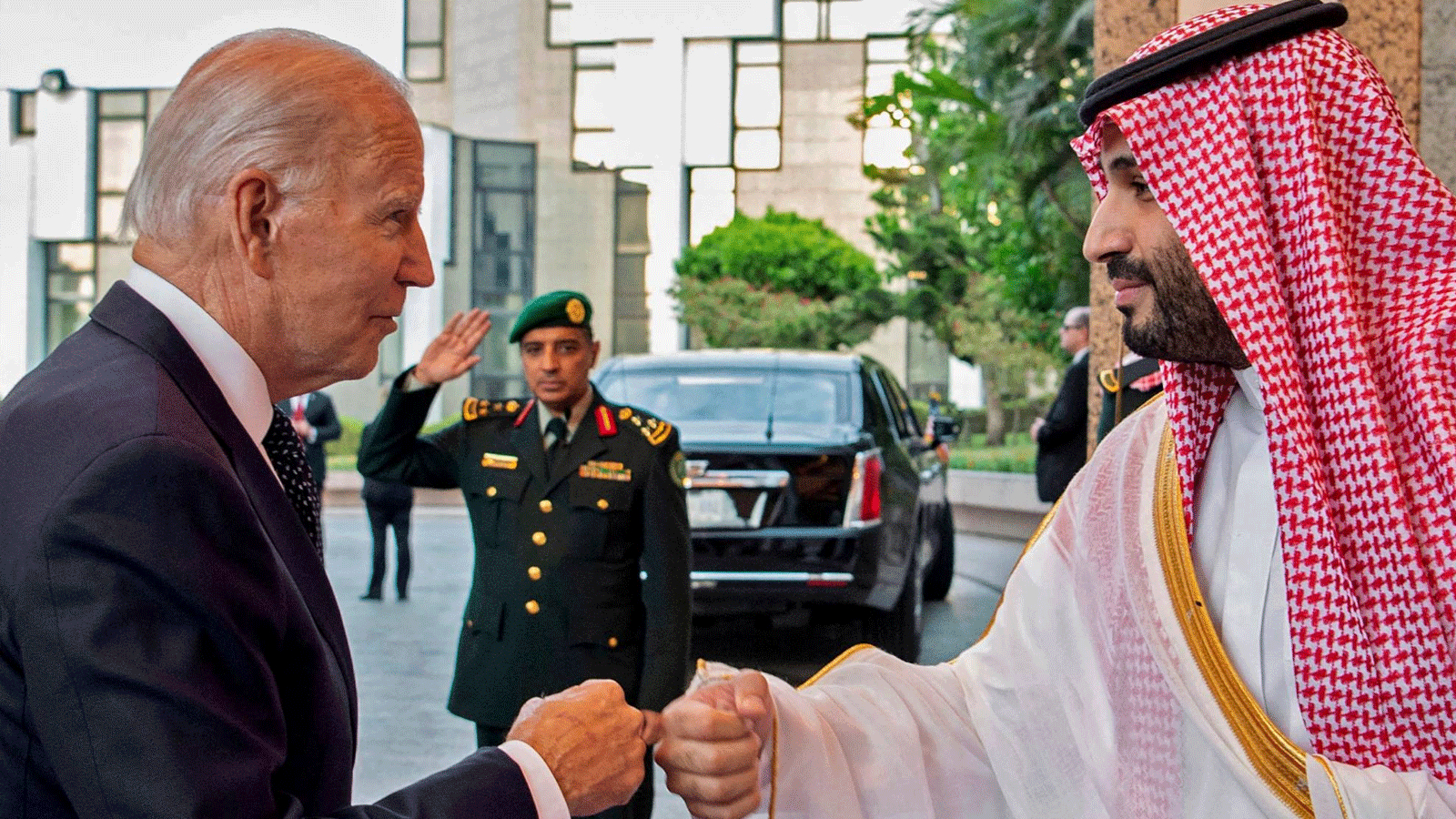 لقطة تجمع بين الأمير محمد بن سلمان والرئيس الأميركي جو بايدن