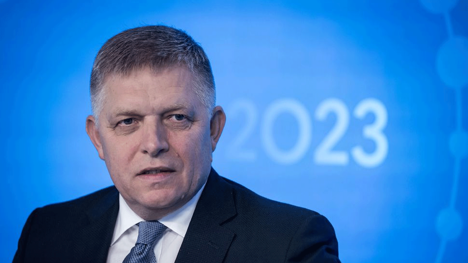 روبرت فيكو، زعيم الحزب الشعبوي Smer-SD، أثناء مناقشة انتخابية متلفزة قبل الانتخابات التشريعية، في 26 سبتمبر(أيلول) 2023 في براتيسلافا- سلوفاكيا