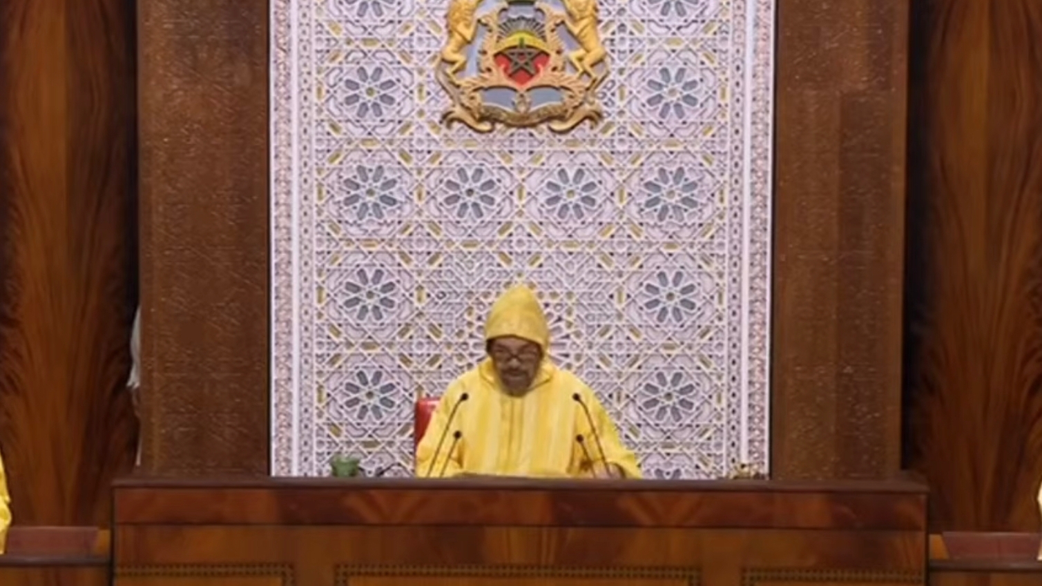 الملك محمد السادس يلقي خطابا في البرلمان بمناسبة افتتاح الدورة التشريعية 