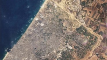 صورة جوية تظهر شمال قطاع غزة