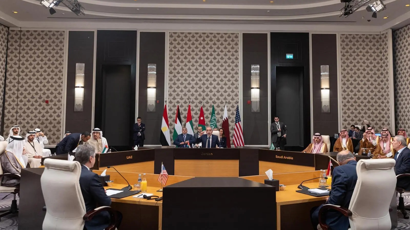 جانب من الاجتماع العربي - الأميركي في العاصمة الأردنية عمّان (واس)