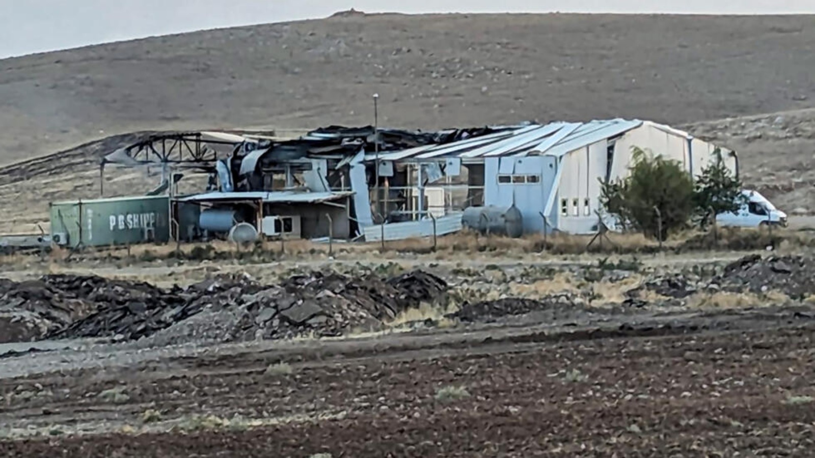 مطار عربت في السليمانية بعد تعرضه للقصف في 18 سبتمبر 2023 