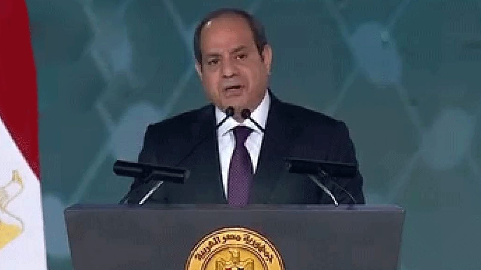 الرئيس المصري عبدالفتاح السيسي متحدثًا خلال فعالية تحيا مصر(منصة X)