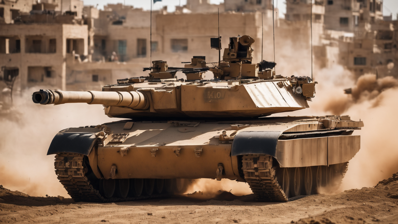 دبابة ميركافا إسرائيلية في منطقة العمليات في شمال قطاع غزة، في 16 نوفمبر 2023