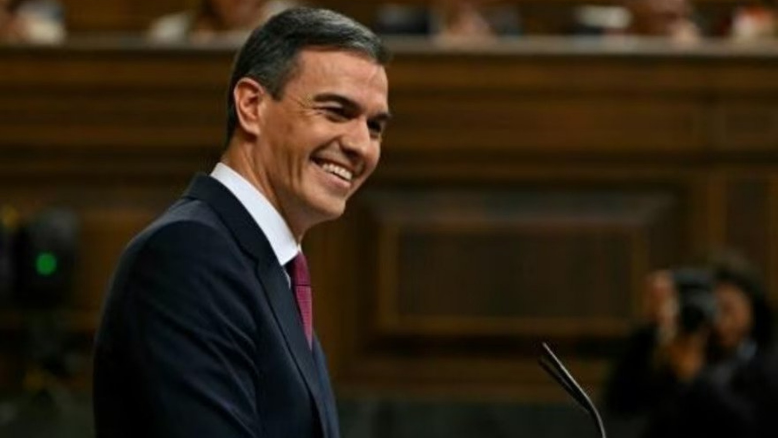  رئيس الوزراء الاسباني بيدرو سانشيز في البرلمان في 15 نوفمبر 2023 