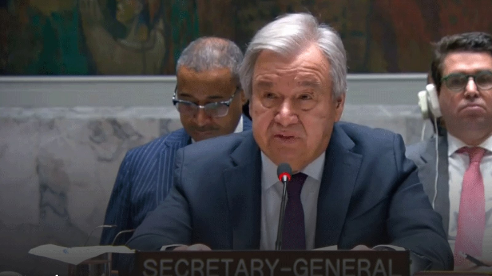 الأمين العام للأمم المتحدة أنطونيو غوتيريش في مجلس الأمن