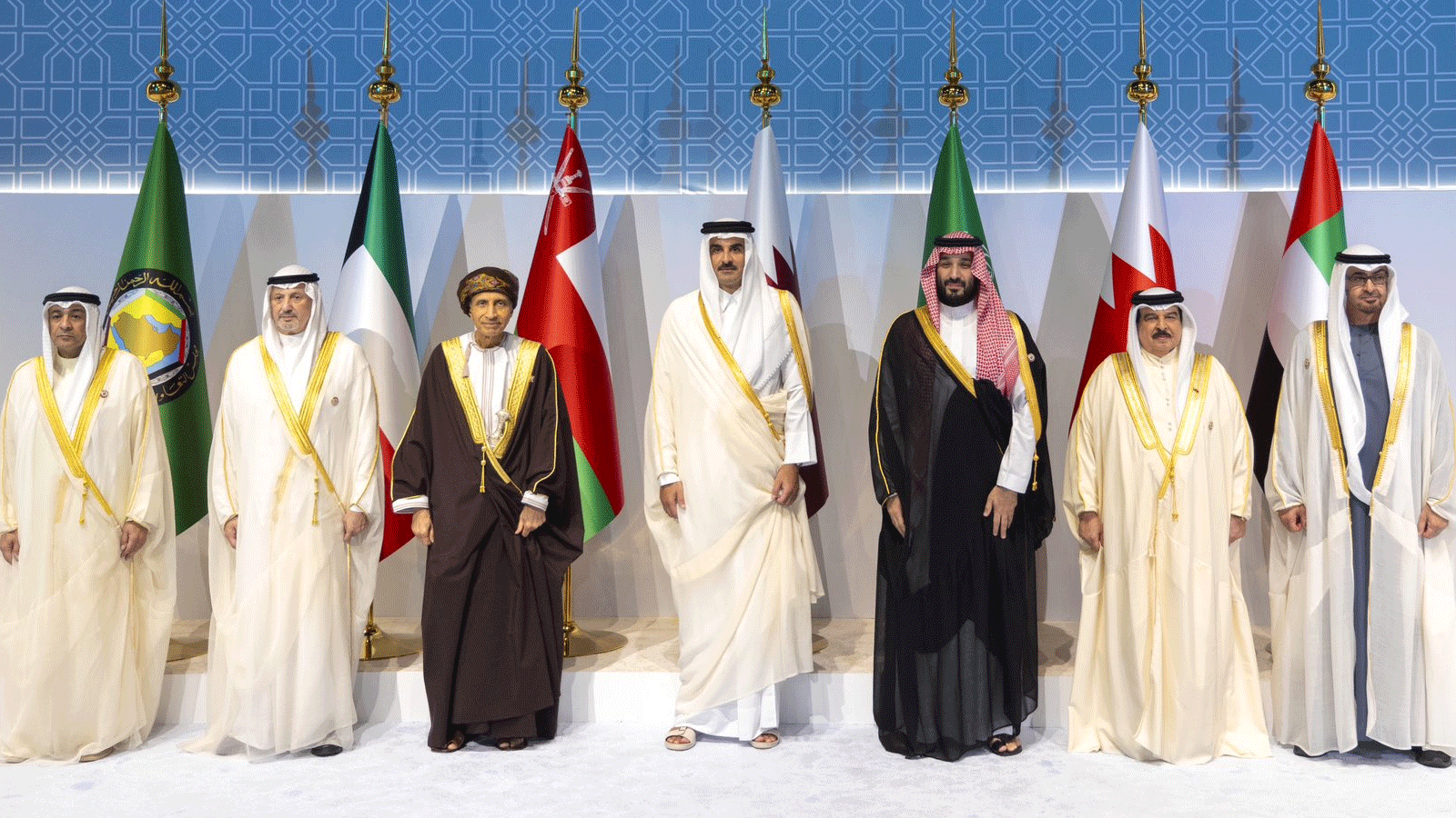 لقطة جامعة لقادة دول مجلس التعاون الخليجي في الدوحة(مجلس التعاون)