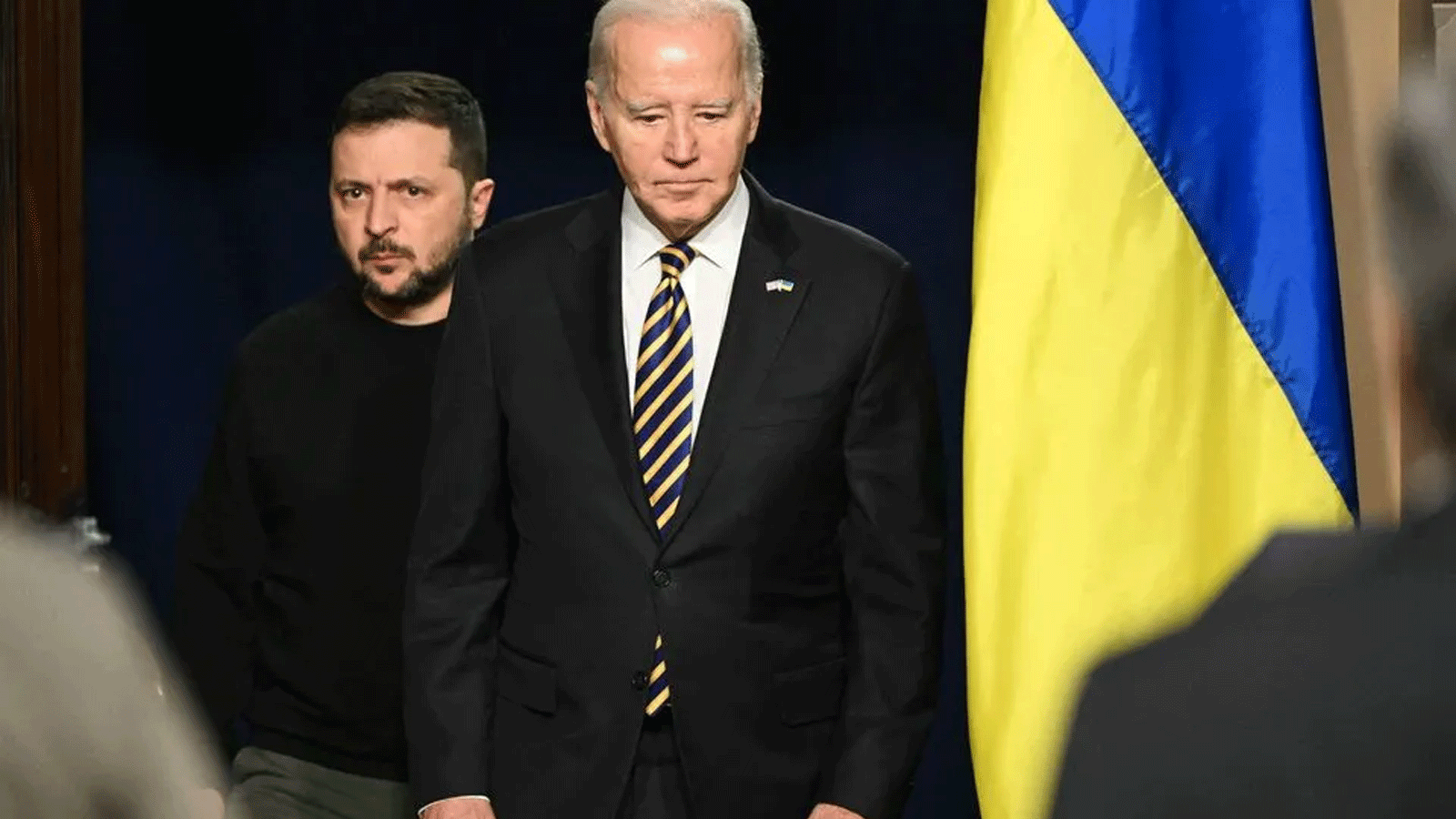 فولوديمير زيلينسكي وجو بايدن في البيت الأبيض في 12 ديسمبر(كانون الاول) 2023