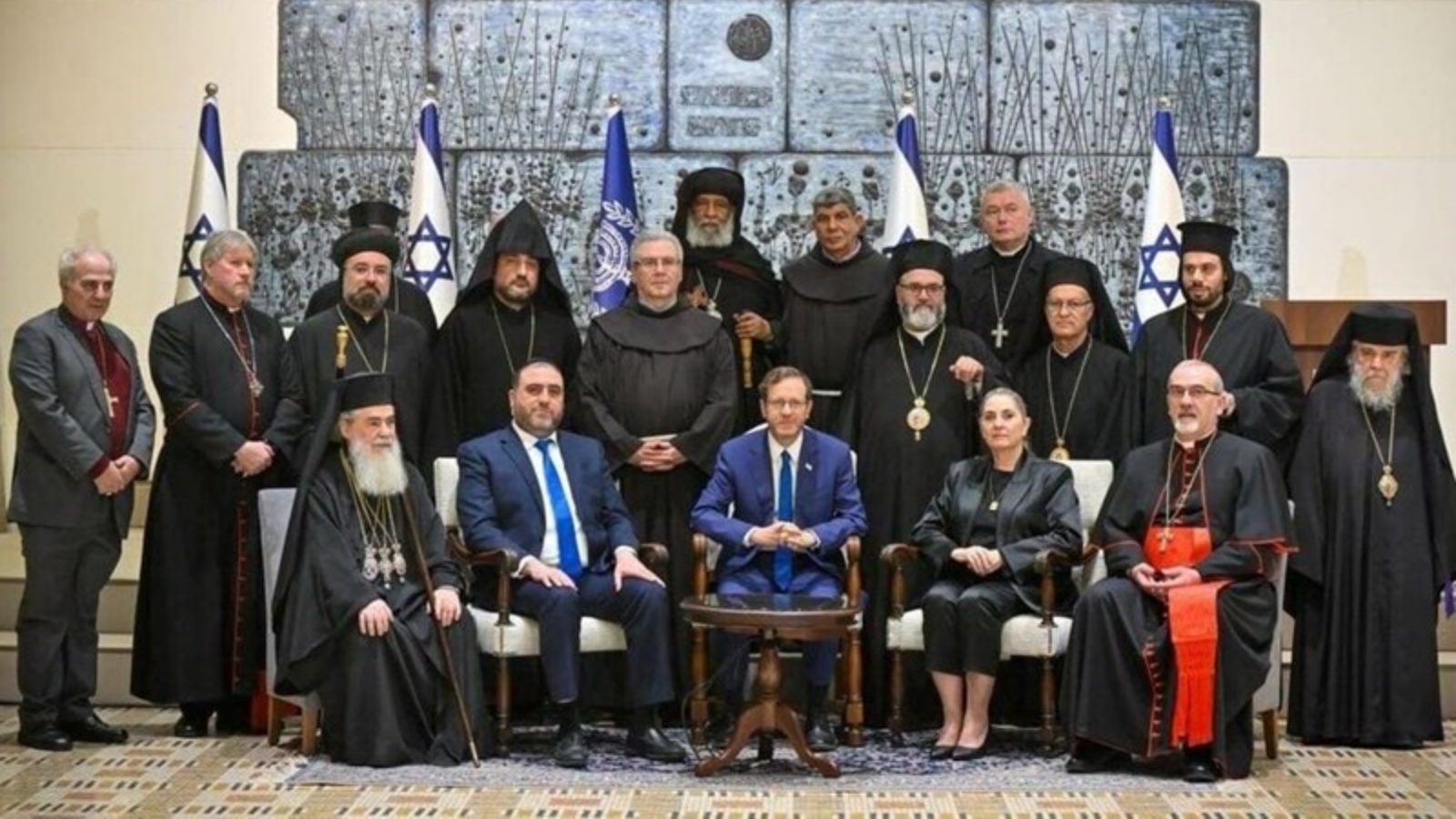 رؤساء كنائس القدس في لقاء مع الرئيس الإسرائيلي إسحق هرتسوغ