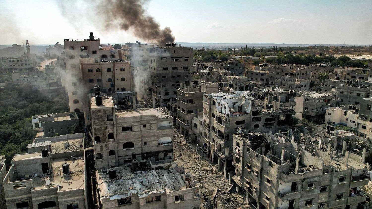 جانب من الدمار الذي لحق بغزة جراء قصف الطيران الإسرائيلي العشوائي بعد 7 أكتوبر 2023