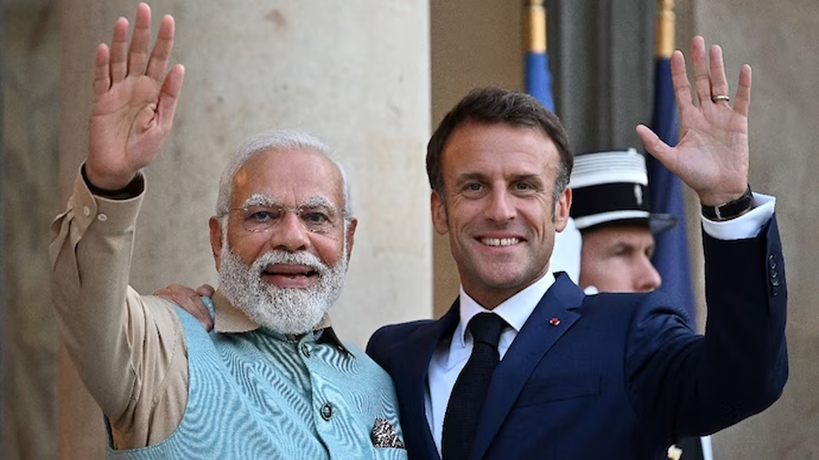 الرئيس الفرنسي إيمانويل ماكرون ورئيس وزراء الهند ناريندا مودي