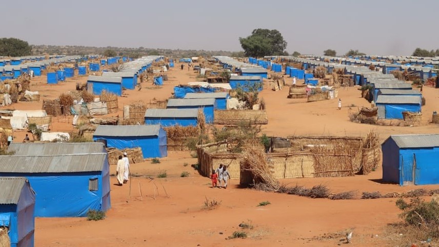 منظر لمخيم أورانغ للاجئين في أدري، تشاد، في 7 ديسمبر 2023، حيث يعيش اللاجئون الفارون من النزاع في السودان