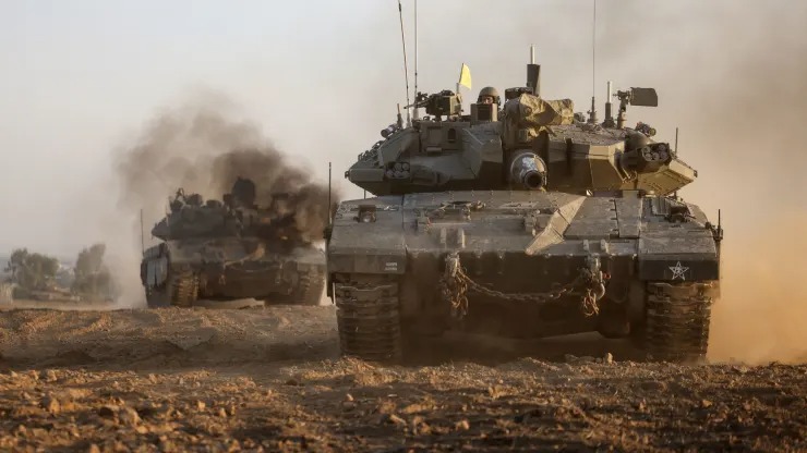 دبابات إسرائيلية في شمال قطاع غزة، في 3 ديسمبر 2023