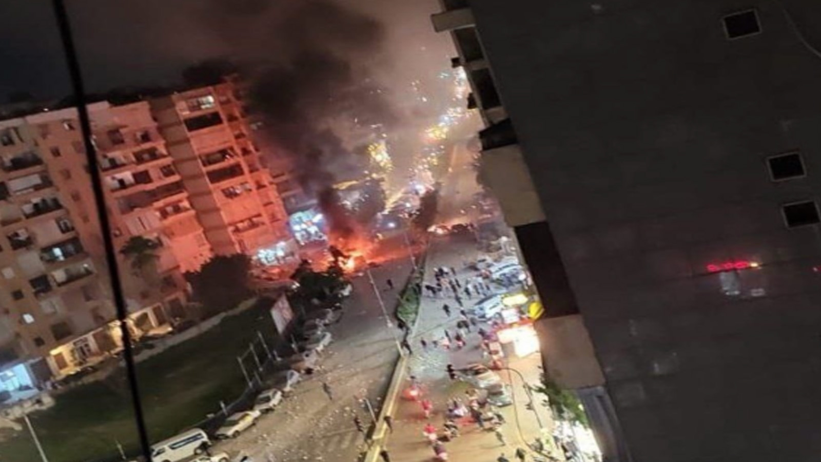 صورة نشرتها الوكالة الوطنية للاعلام من انفجار الضاحية الجنوبية في بيروت