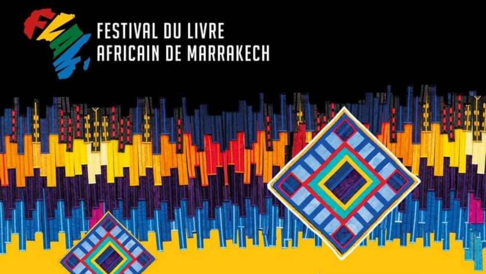 ملصق الدورة الثانية من مهرجان الكتاب الأفريقي بمراكش