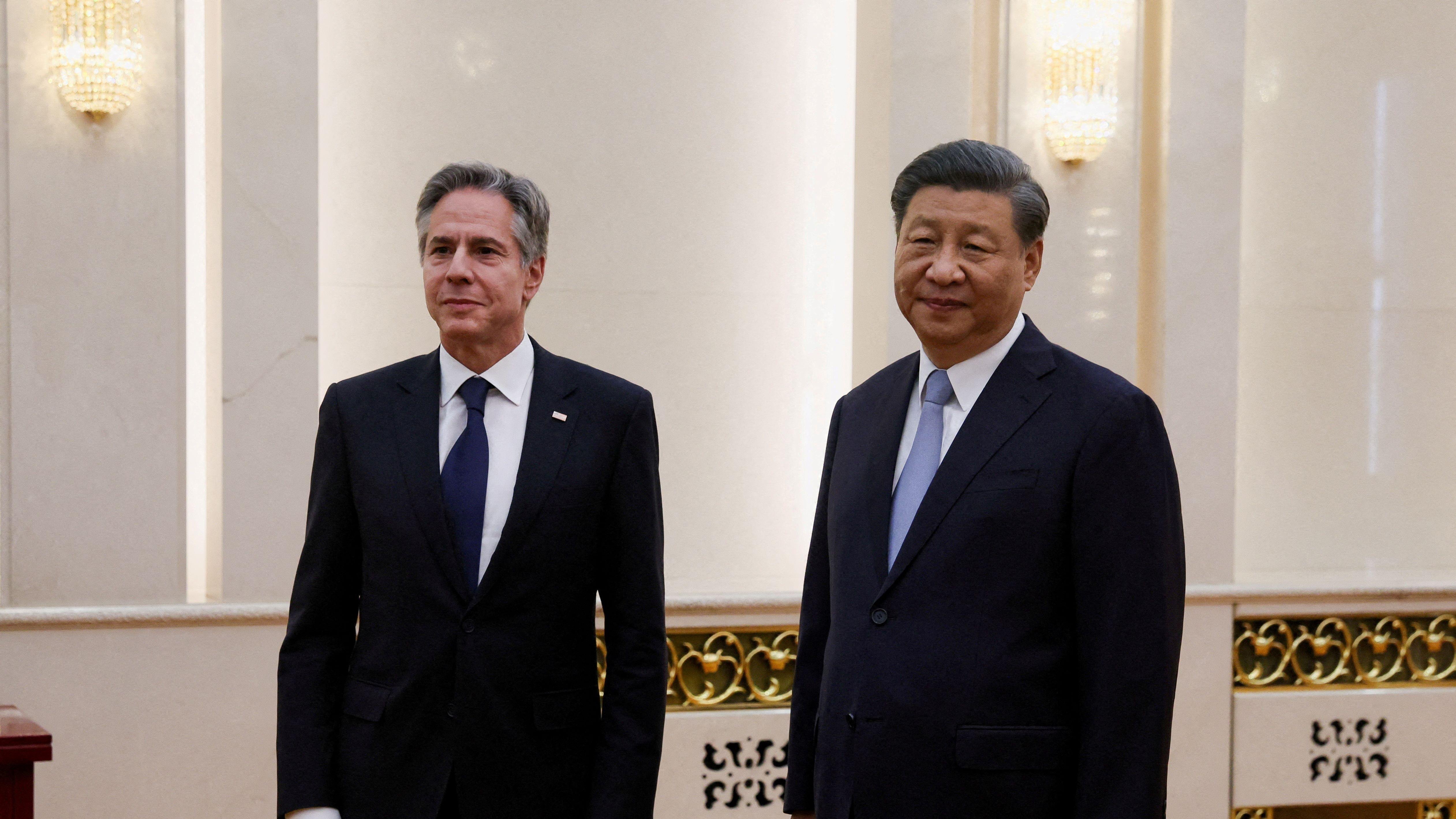 Reuters | وزير الخارجية الأمريكي أنتوني بلينكن مع الرئيس الصيني شي جين بينغ في يونيو/حزيران 2023