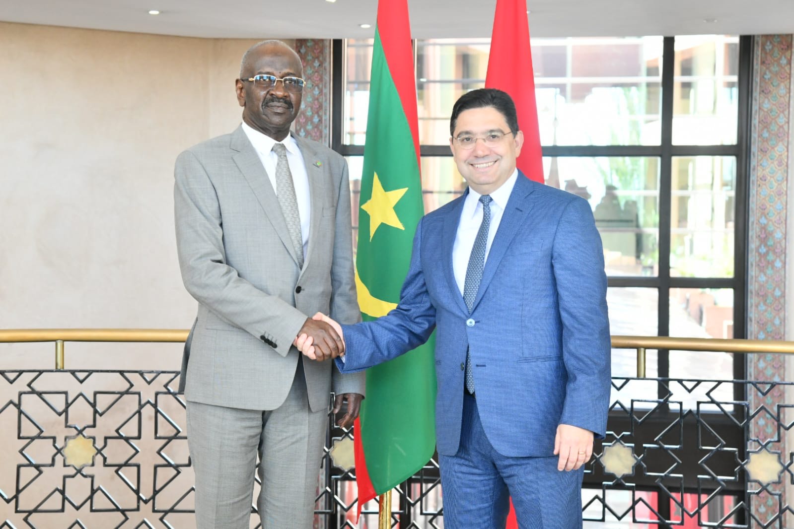 وزير خارجية المغرب لدى استقباله نظيره الموريتاني الاثنين في الرباط