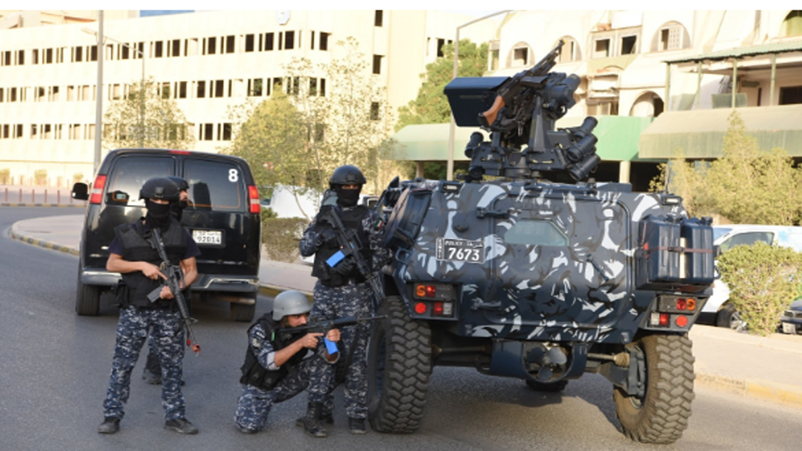 قوات الأمن الكويتية خلال مناورة تدريبية