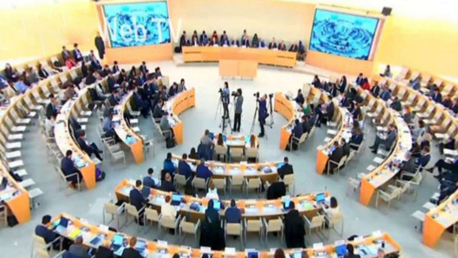 جانب من الاجتماع الأممي في جنيف حول حقوق الإنسان في الصين