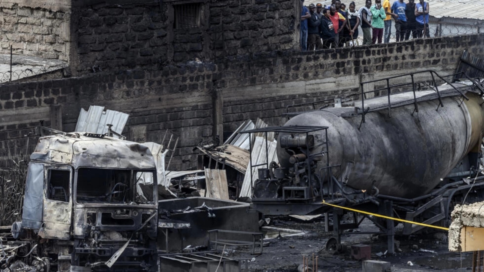 أضرار ناجمة عن الحريق في منطقة إمباكاسي في نيروبي، في 2 شباط (فبراير) 2024