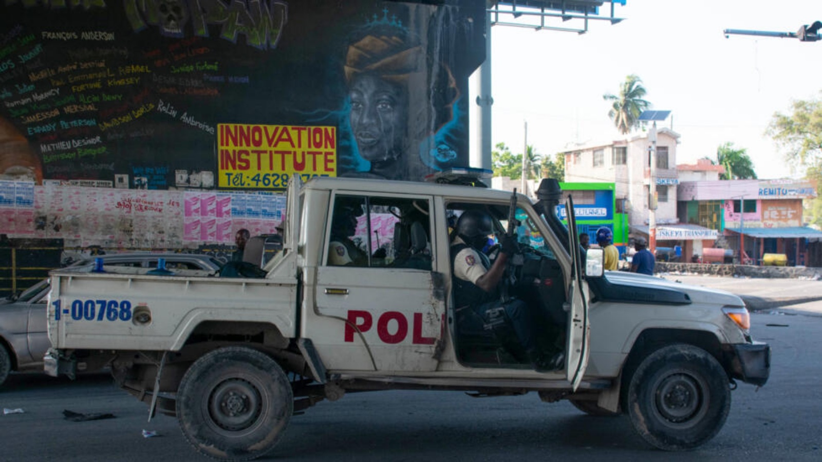 رجال شرطة في بور او برنس في هايتي في 06 آذار (مارس) 2024 