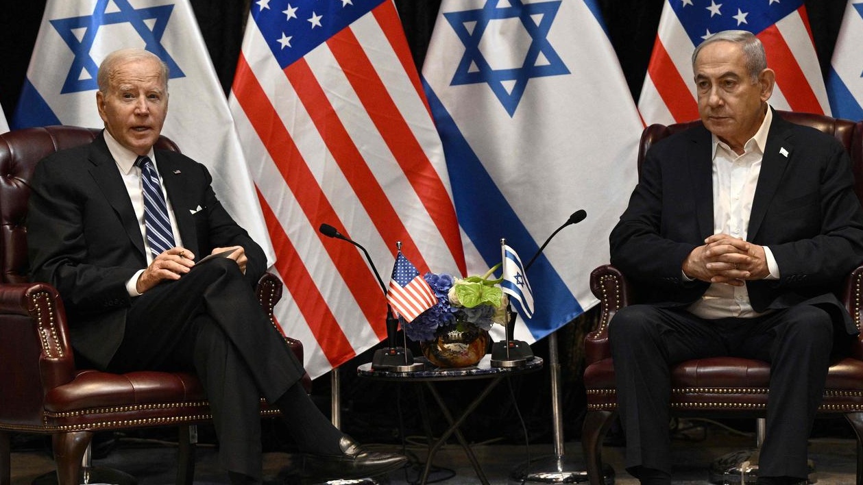 رئيس الوزراء الاسرائيلي بنيامين نتنياهو والرئيس الأميركي جو بايدن