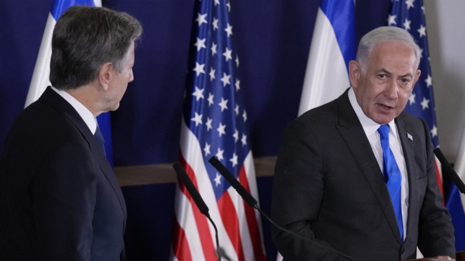 رئيس الوزراء الإسرائيلي بنيامين نتانياهو ووزير الخارجية الأميركي أنتوني بلينكن