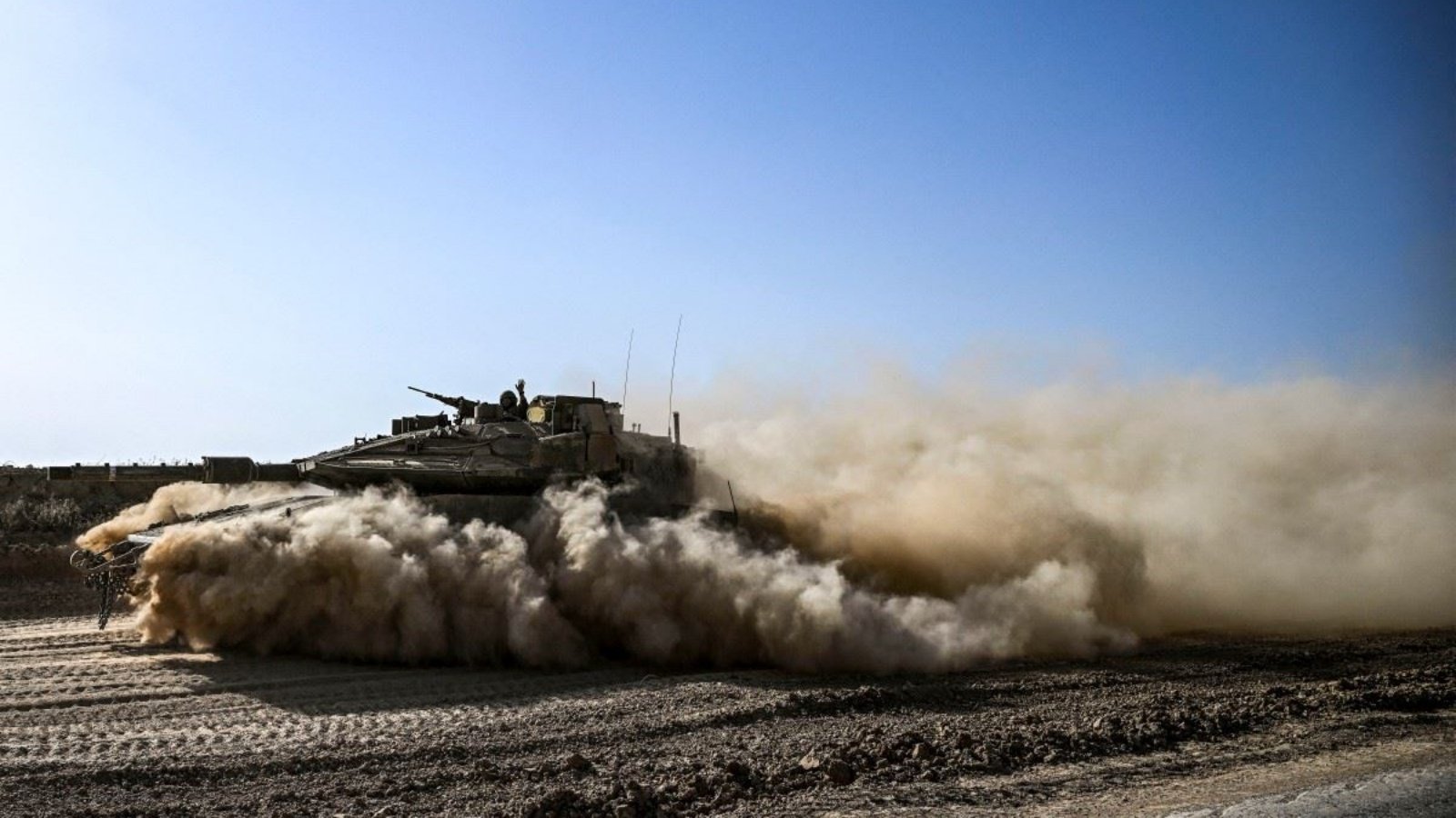 دبابة تابعة للجيش الإسرائيلي في قطاع غزة