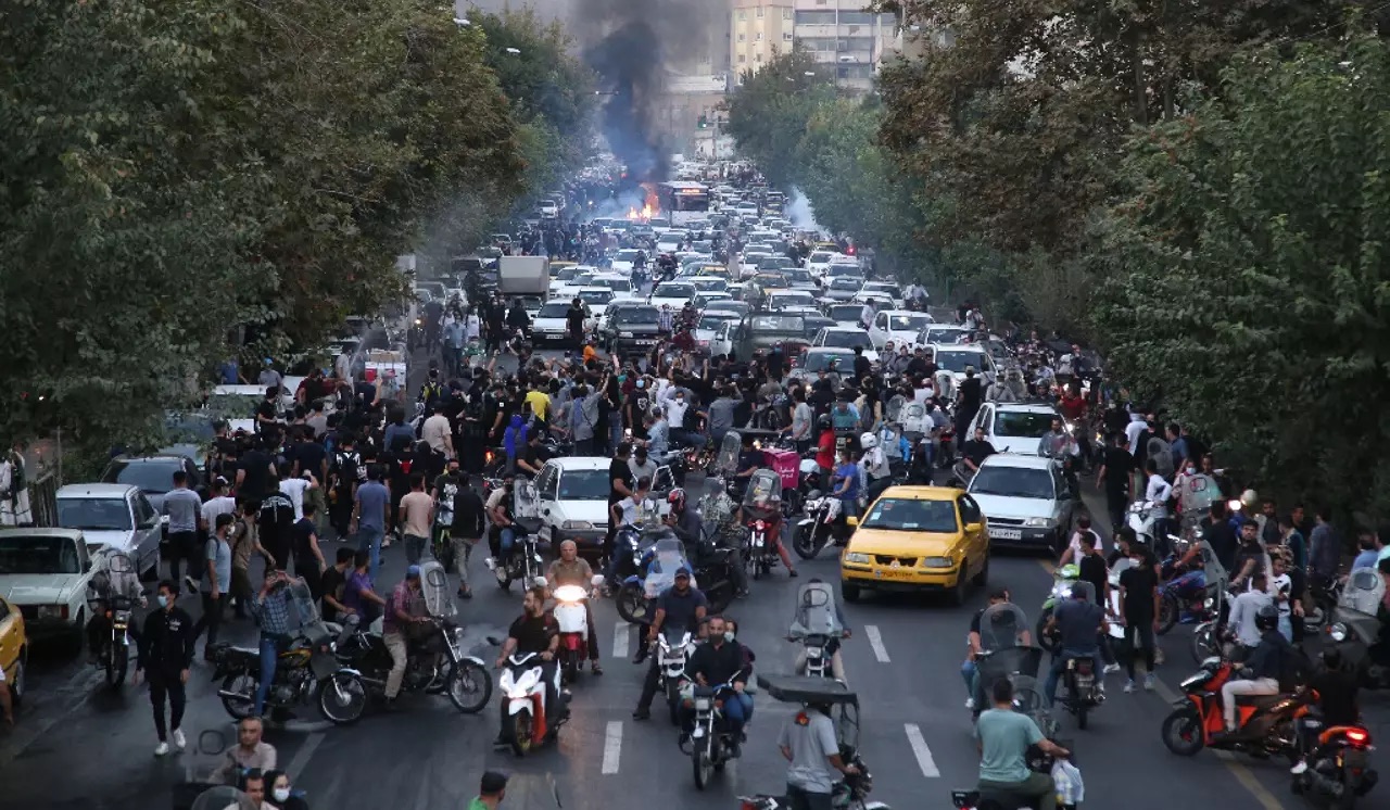 مسيرة شعبية ضد النظام في طهران في 21 أيلول (سبتمبر) 2022 