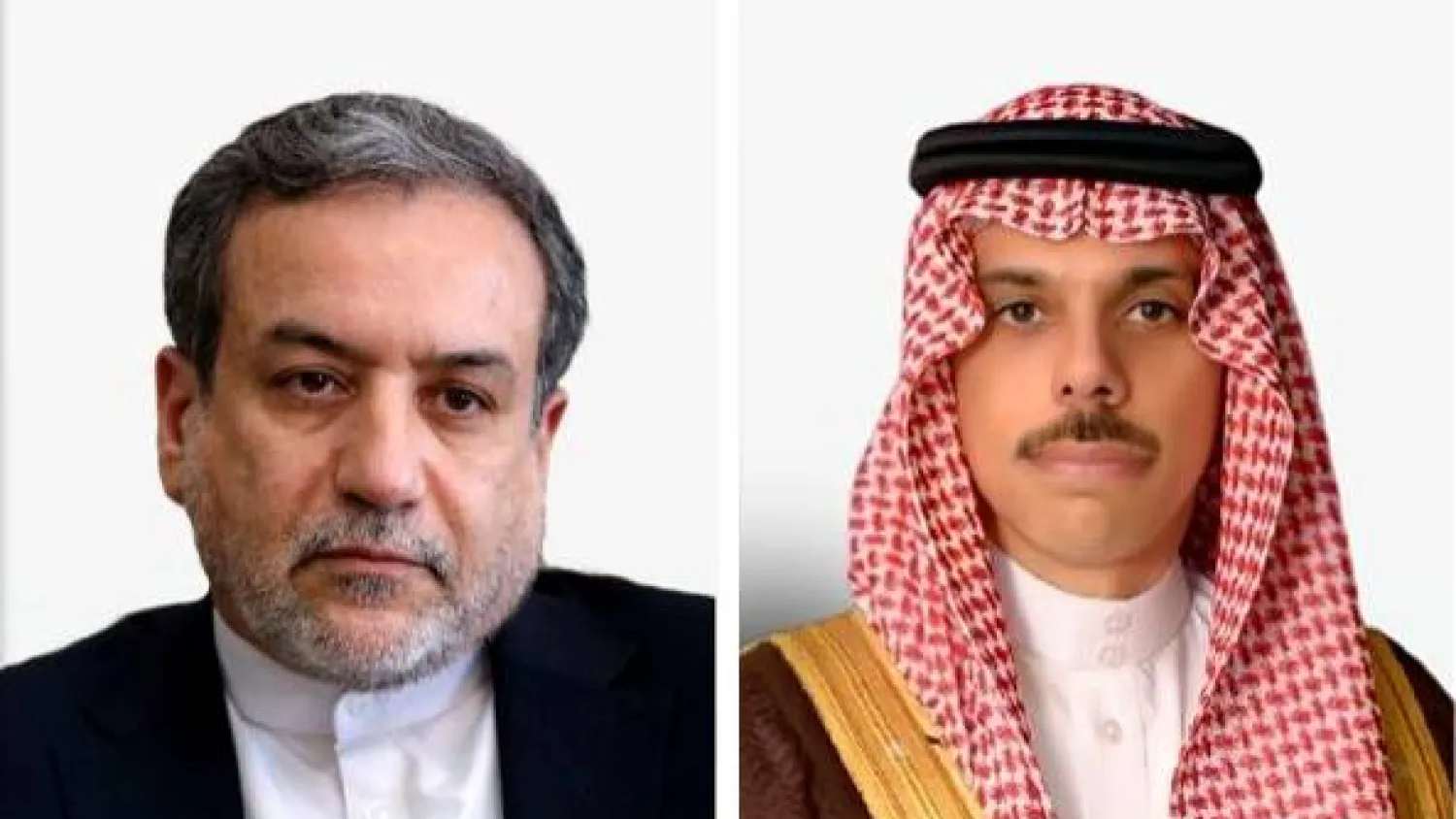 الأمير فيصل بن فرحان وزير الخارجية السعودي ونظيره الإيراني عباس عراقجي (الشرق الأوسط)