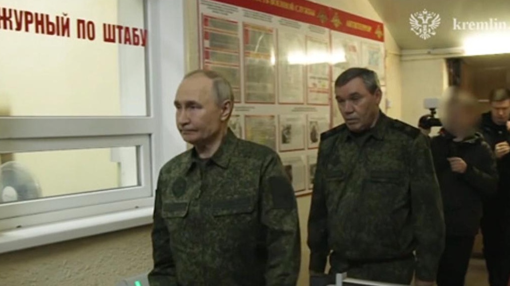 من زيارة الرئيس بوتين إلى كورسك