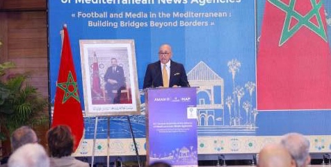 فؤاد عارف يتحدث في اجتماع رابطة وكالات الانباء المتوسطية في مراكش