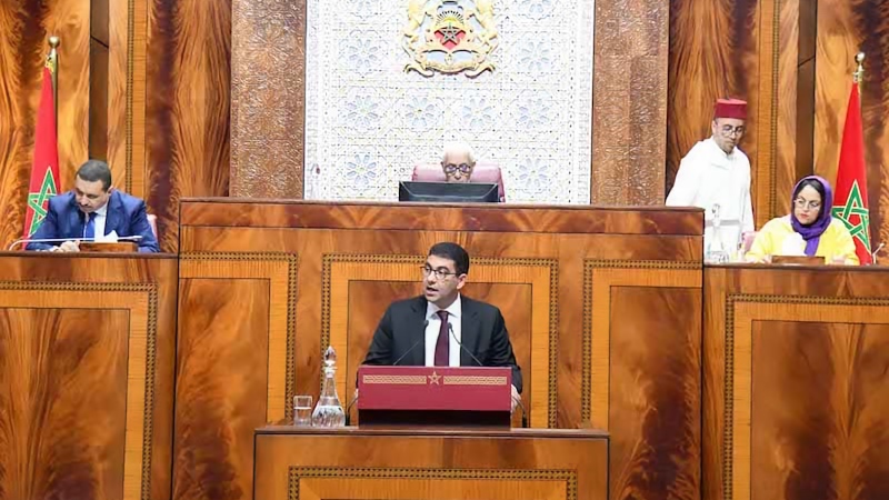 وزير الشباب والثقافة والتواصل المغربي محمد المهدي بنسعيد يقدم مشروع قانون المجلس الوطني للصحافة والنشر في البرلمان