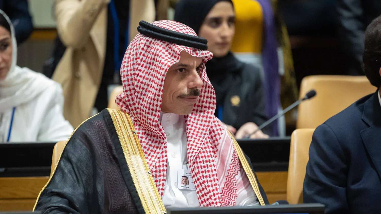 وزير الخارجية السعودي الأمير فيصل بن فرحان خلال اجتماعات الجمعية العامة للأمم المتحدة في نيويورك(واس)