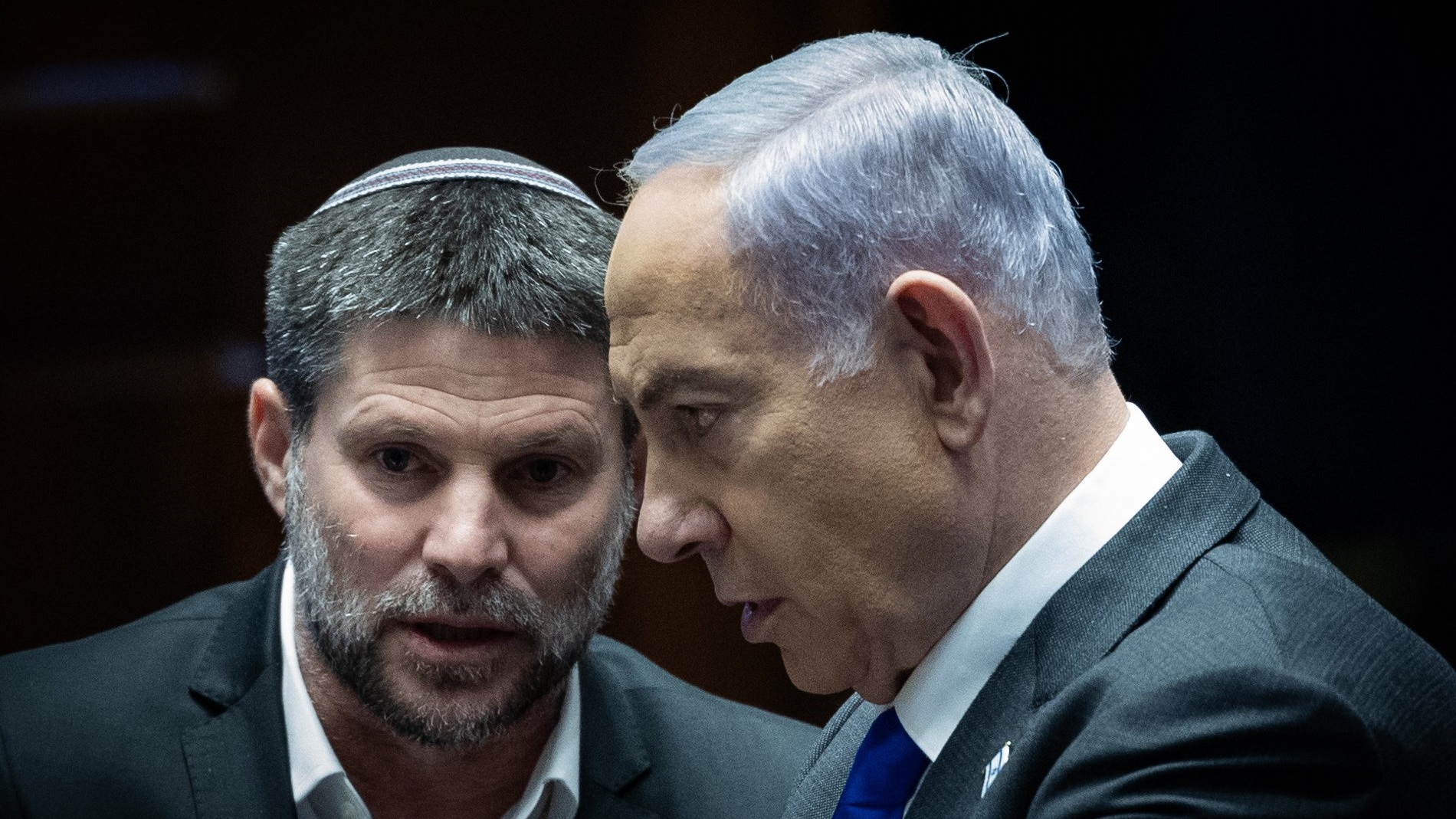 رئيس الوزراء الإسرائيلي بنيامين نتانياهو ووزير المالية الإسرائيلي بتسلئيل سموتريتش