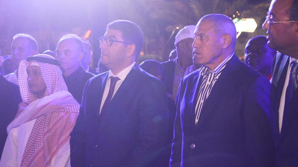 محمد المهدي بنسعيد وزير الشباب والثقافة والتواصل ووعبد السلام بيكرات والي جهة العيون