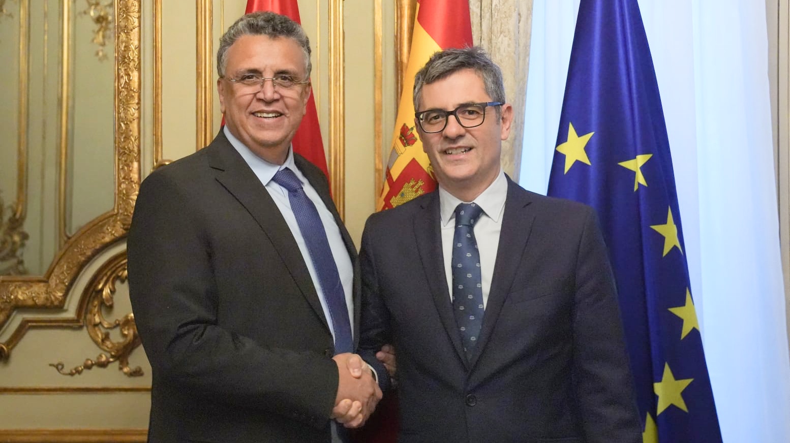 وزير العدل المغربي عبد اللطيف وهبي ونظيره الاسباني