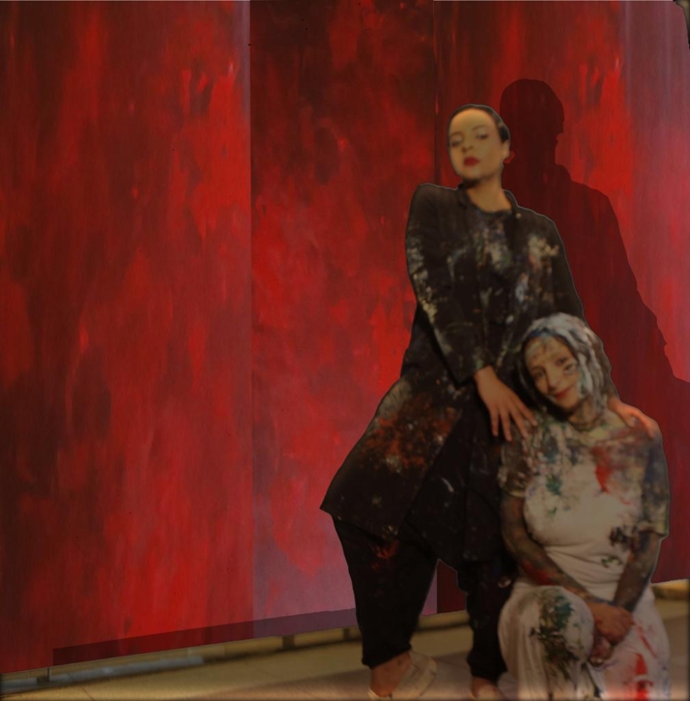 فنانة كويتية تمزج الدراما بالرسم في عمل فني 
